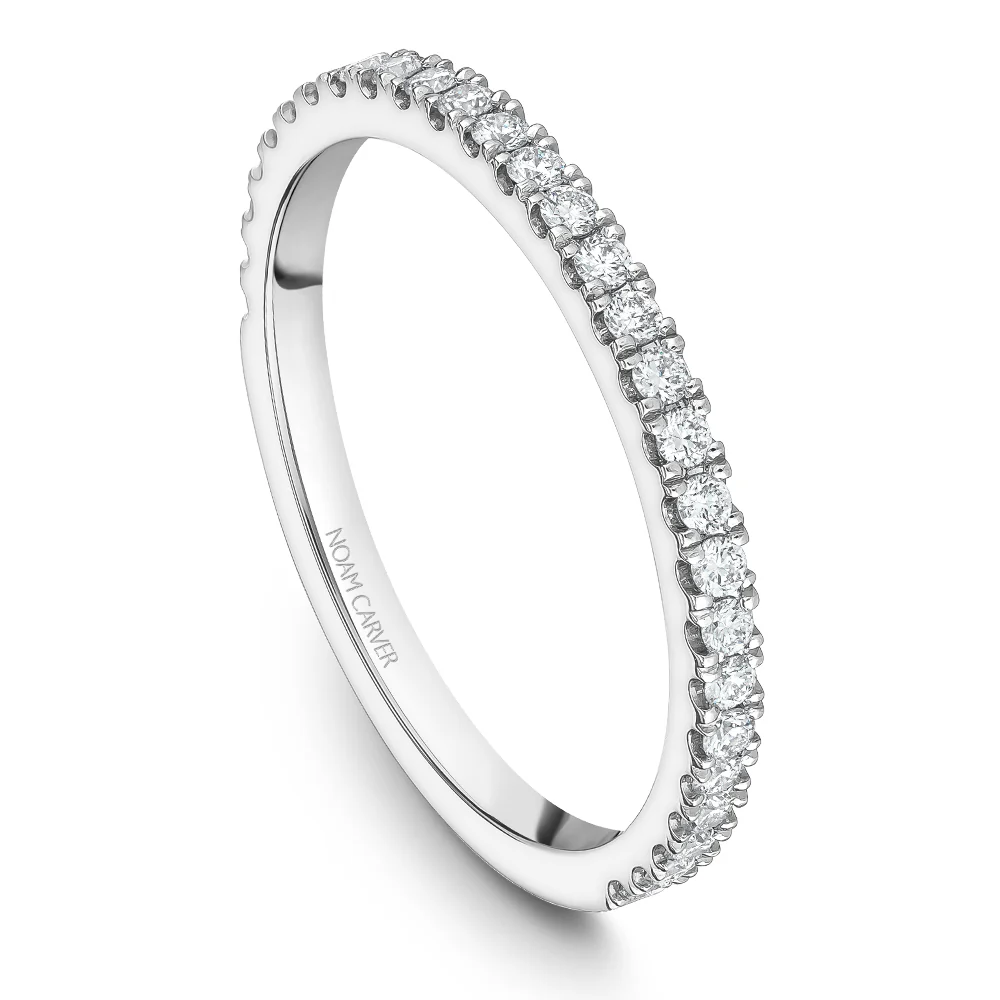 Noam Carver White Gold Diamond Engagement Ring Setting with Diamond Centerpiece (0.35 CTW) - Image 5
