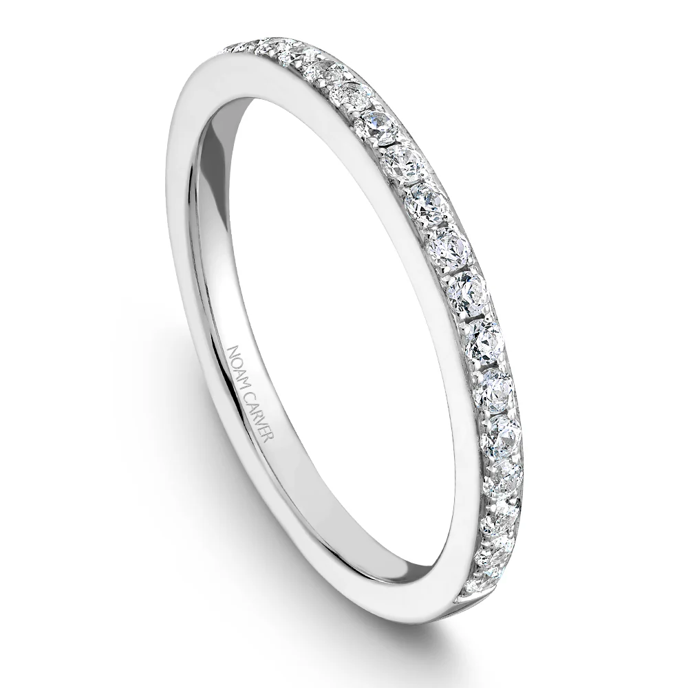 Noam Carver White Gold Diamond Engagement Ring Setting with Floral Halo (0.36 CTW) - Image 4