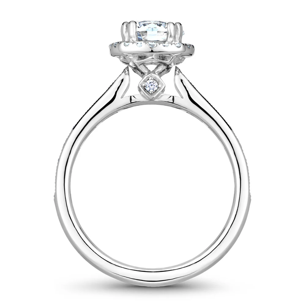 Noam Carver White Gold Diamond Engagement Ring Setting with Halo (0.36 CTW) - Image 3