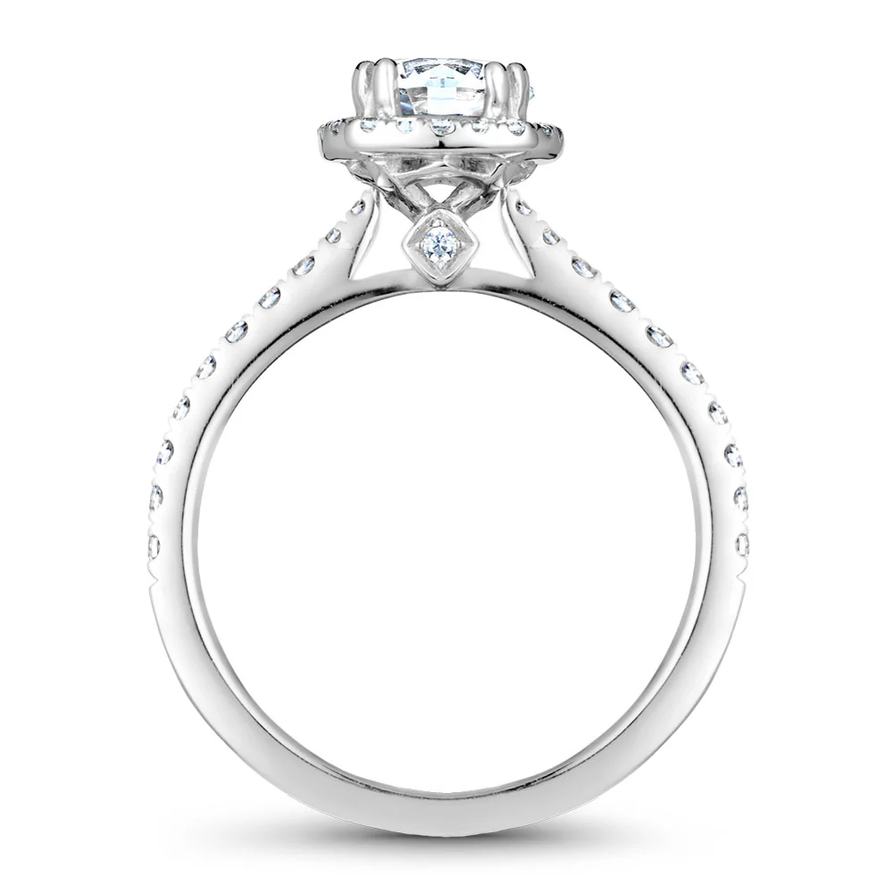 Noam Carver White Gold Diamond Engagement Ring Setting with Halo (0.38 CTW) - Image 3