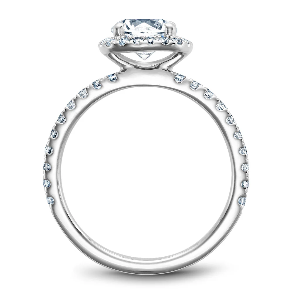 Noam Carver White Gold Diamond Engagement Ring Setting with Halo (0.47 CTW) - Image 3