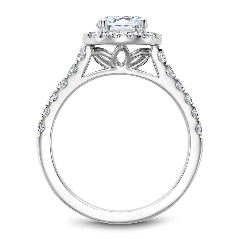 Noam Carver White Gold Diamond Engagement Ring Setting with Halo (0.52 CTW) - Image 3