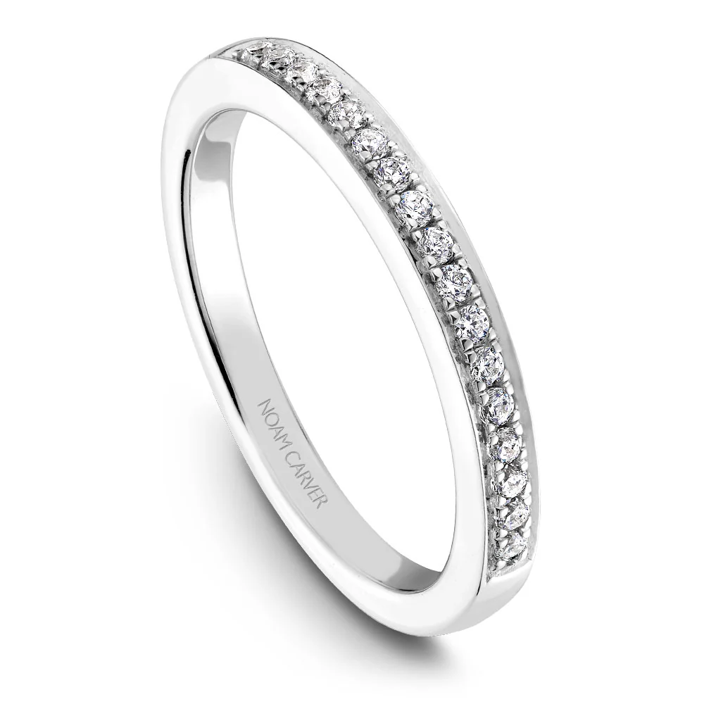 Noam Carver White Gold Diamond Engagement Ring Setting with Halo and Rose Gold Accent (0.26 CTW) - Image 5