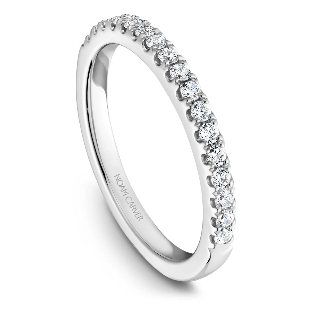 Noam Carver White Gold Diamond Engagement Ring Setting with Hexagonal Halo (0.38 CTW) - Image 5
