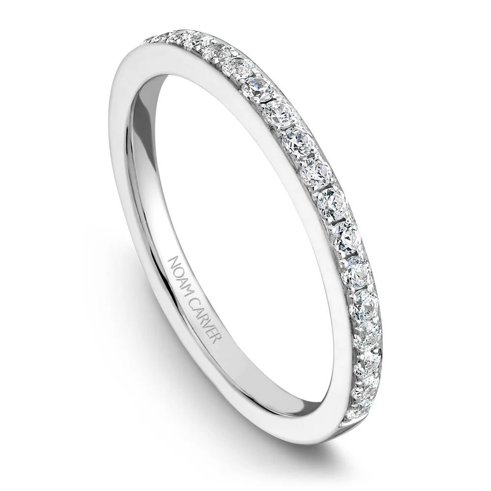 Noam Carver White Gold Diamond Engagement Ring Setting with Rose Gold Flower Crown (0.31 CTW) - Image 4