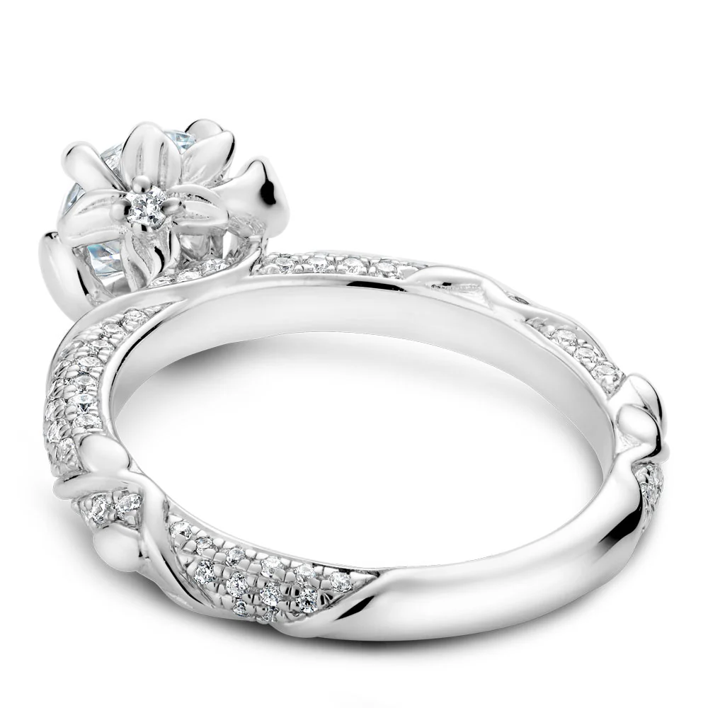 Noam Carver White Gold Engagement Ring Setting with Woven Gold and Diamonds (0.50 CTW) - Image 3