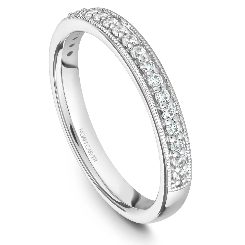 Noam Carver White Gold Floral Halo Diamond Engagement Ring Setting (0.48 CTW) - Image 5