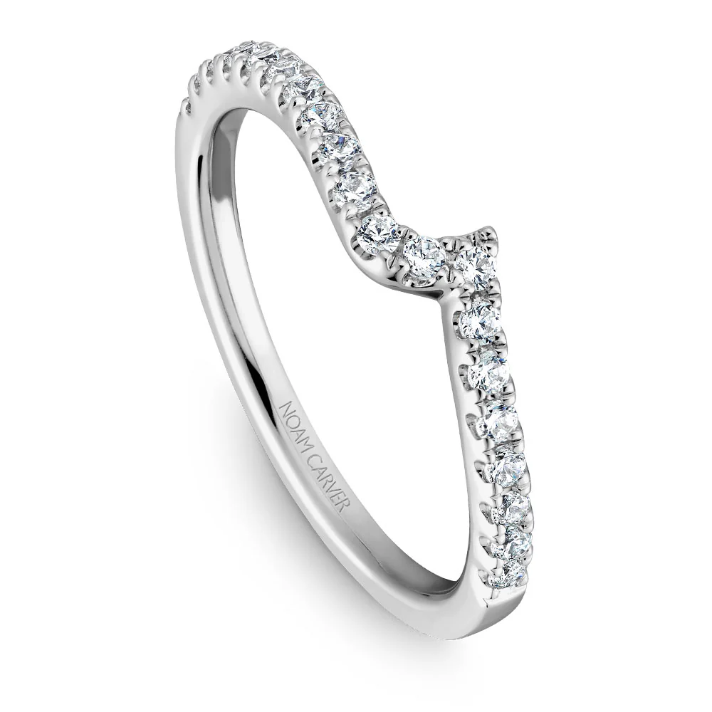 Noam Carver White Gold Half Twist Diamond Engagement Ring Setting (0.28 CTW) - Image 4