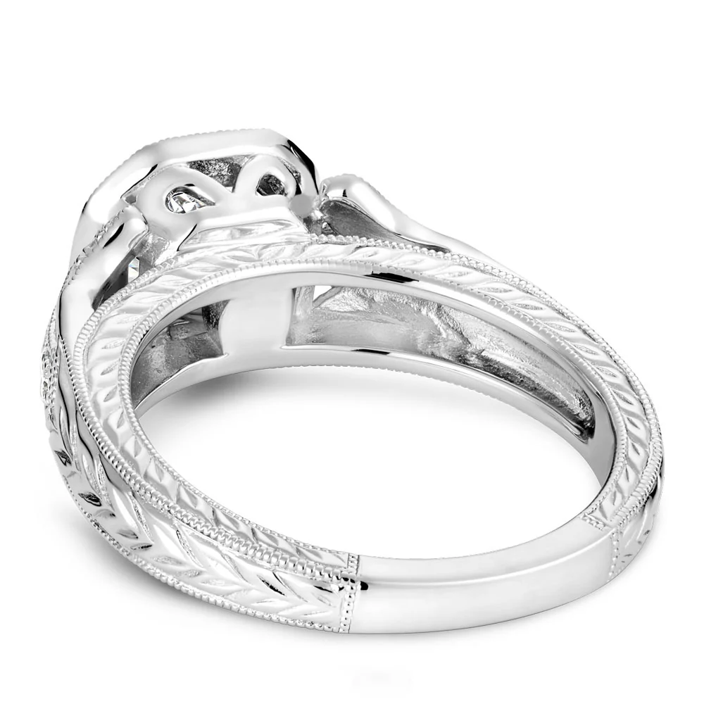 Noam Carver White Gold Intricate Vintage Diamond Engagement Ring Setting with Milgrain (0.27 CTW) - Image 3