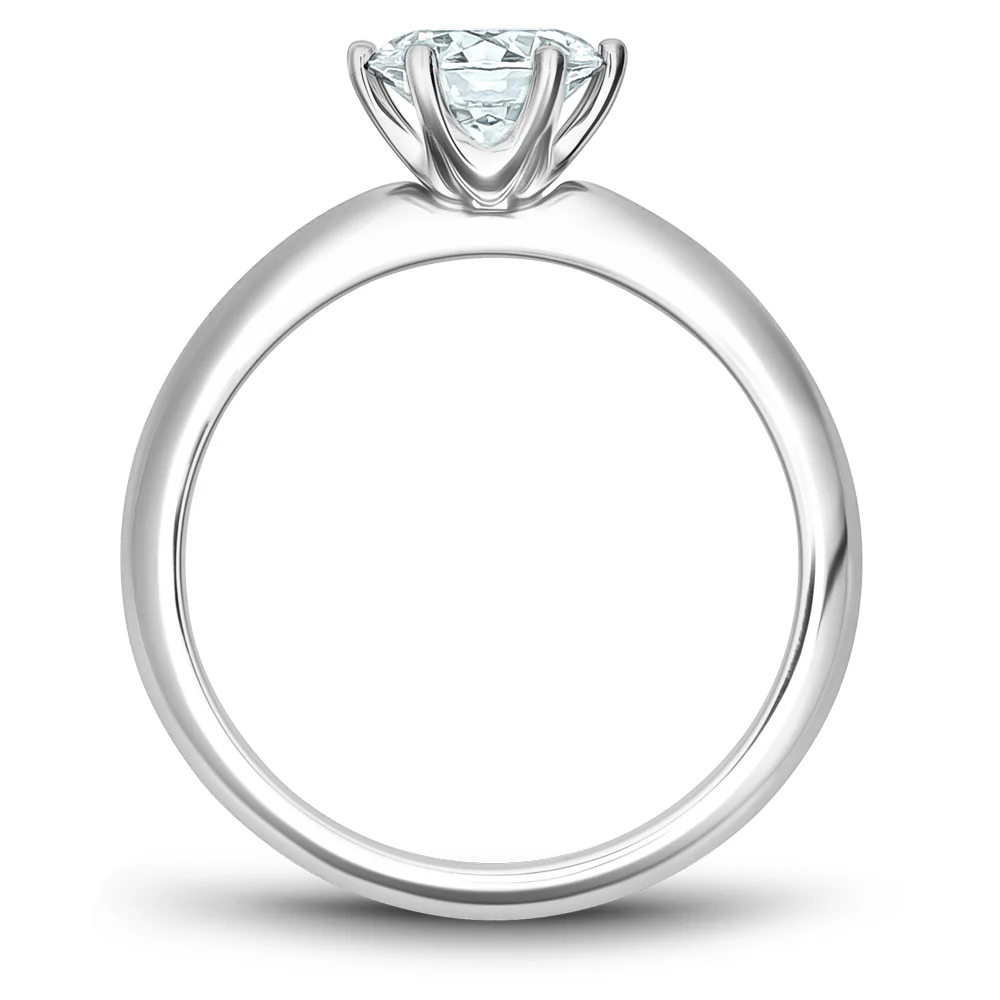 Noam Carver White Gold Knife Edge 6-Prong Solitaire Engagement Ring Setting - Image 3
