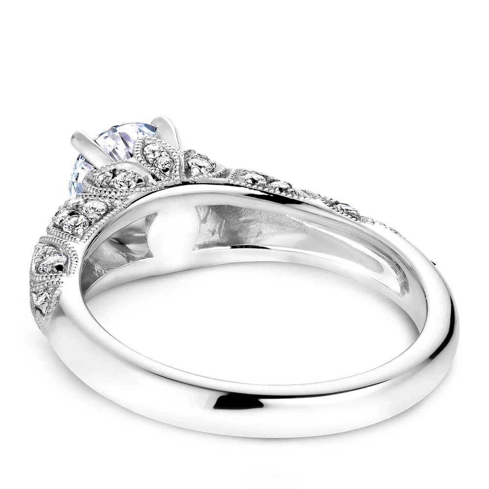 Noam Carver White Gold Milgrain Diamond Engagement Ring Setting (0.33 CTW) - Image 3