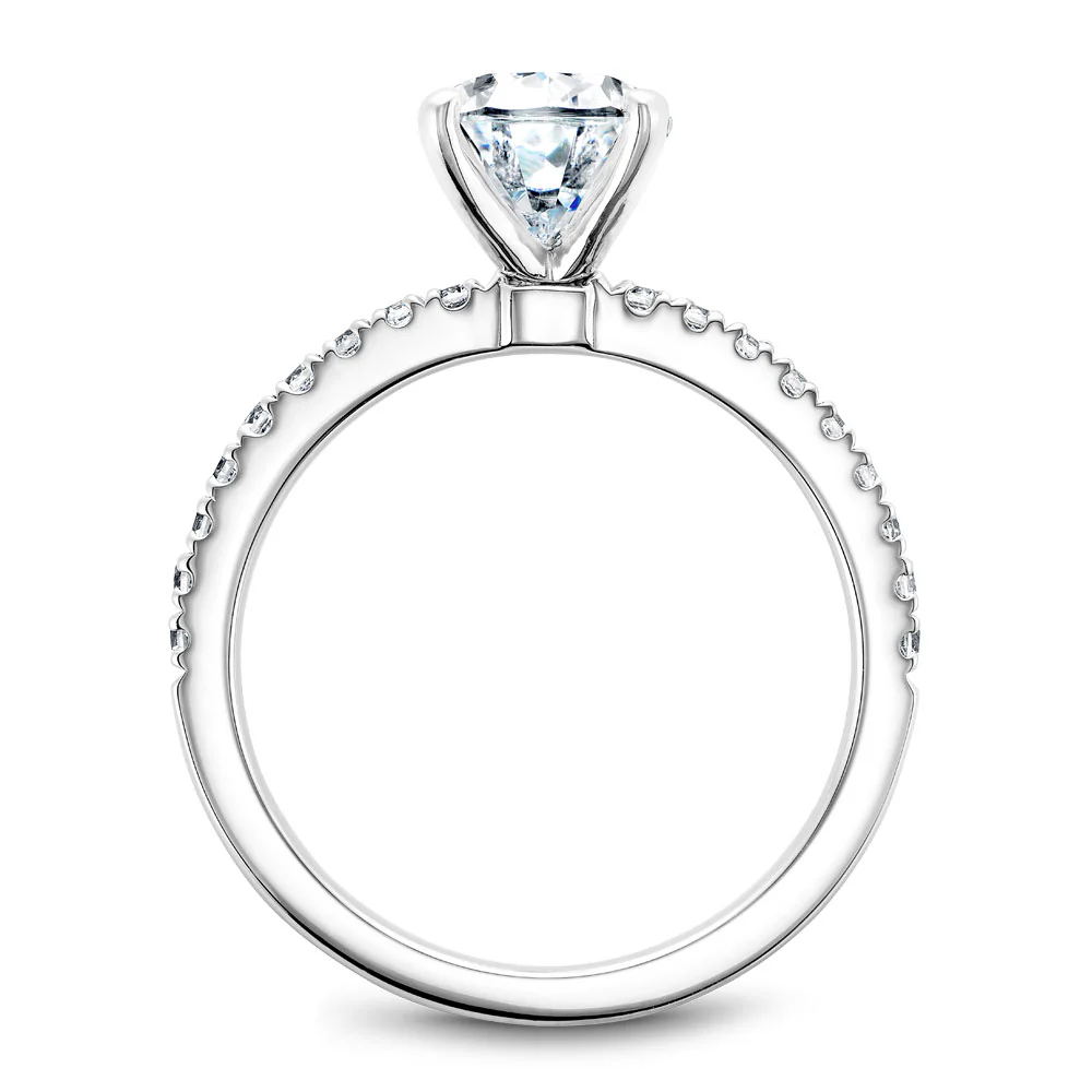 Noam Carver White Gold Peg Head Semi Mount Diamond Solitaire Engagement Ring Setting - Image 3