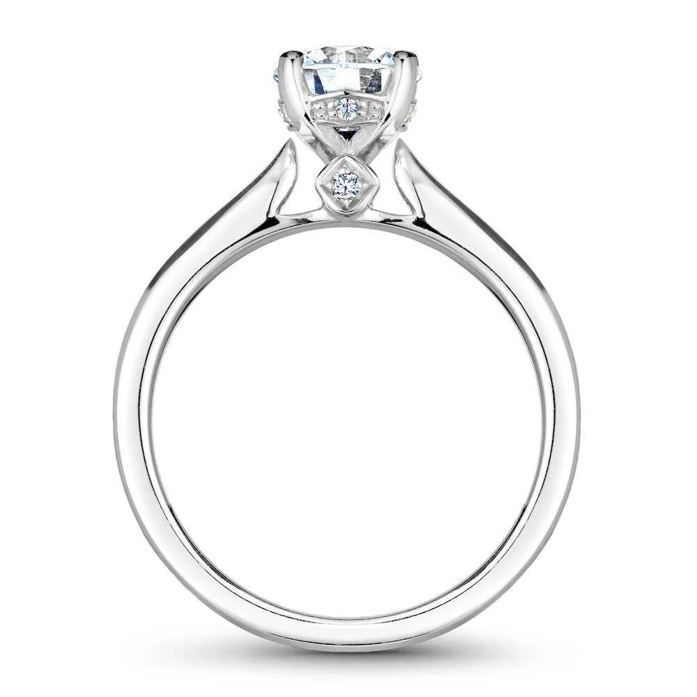 Noam Carver White Gold Solitaire Engagement Ring Setting (0.04 CTW) - Image 3