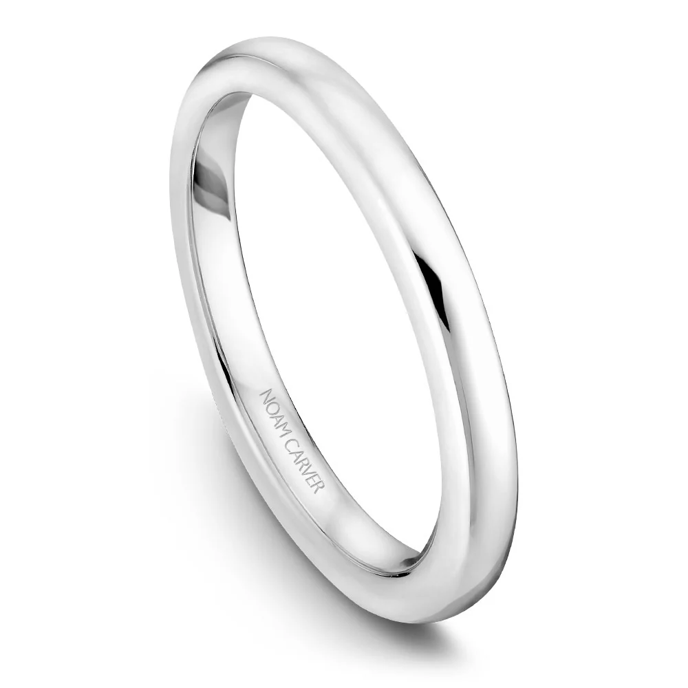 Noam Carver White Gold Solitaire Engagement Ring Setting - Image 5
