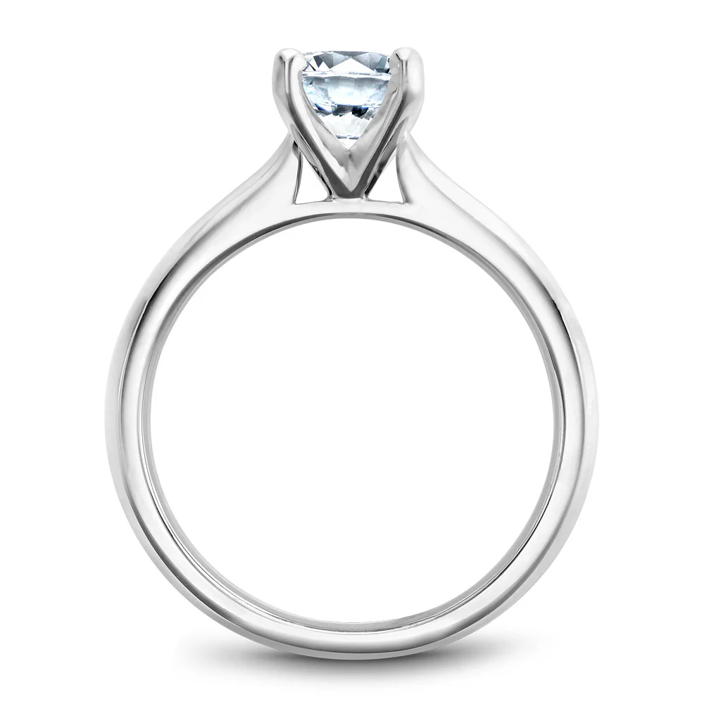 Noam Carver White Gold Solitaire Engagement Ring Setting - Image 3