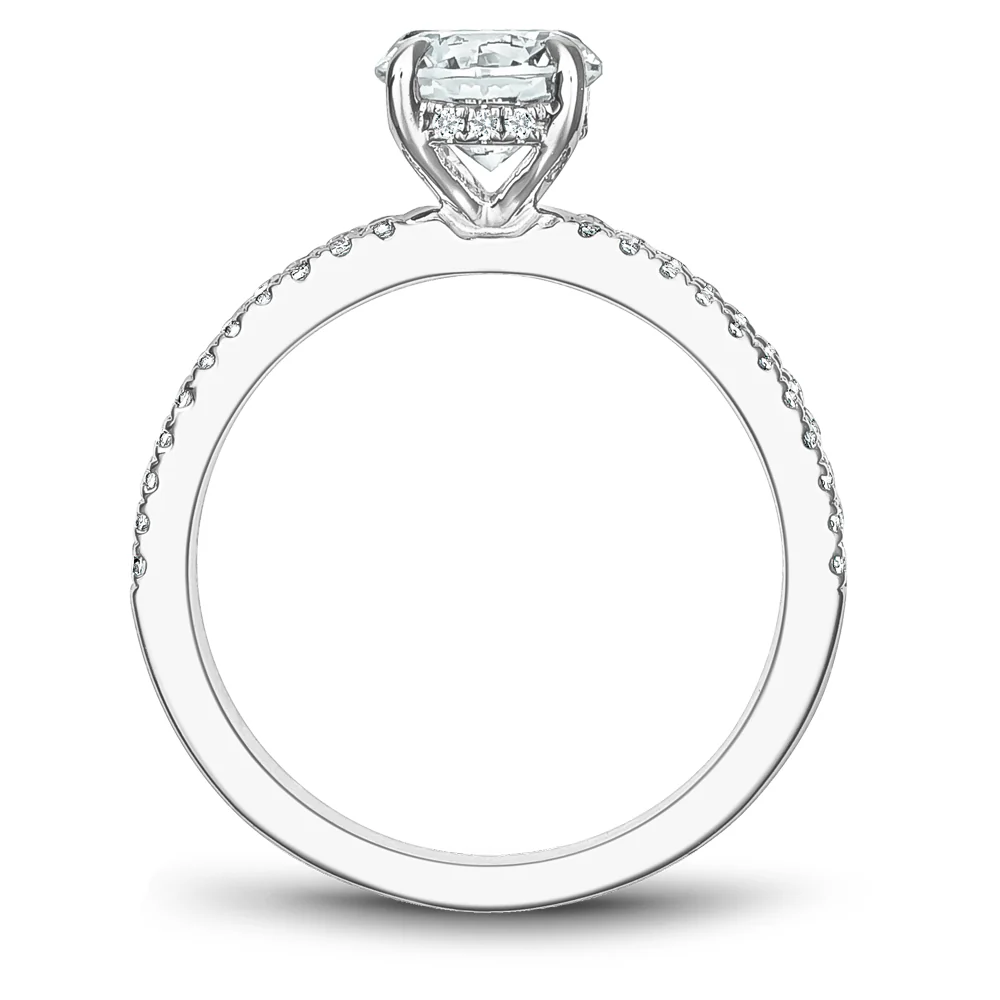 Noam Carver White Gold Split Shank Diamond Engagement Ring Setting (0.31 CTW) - Image 3