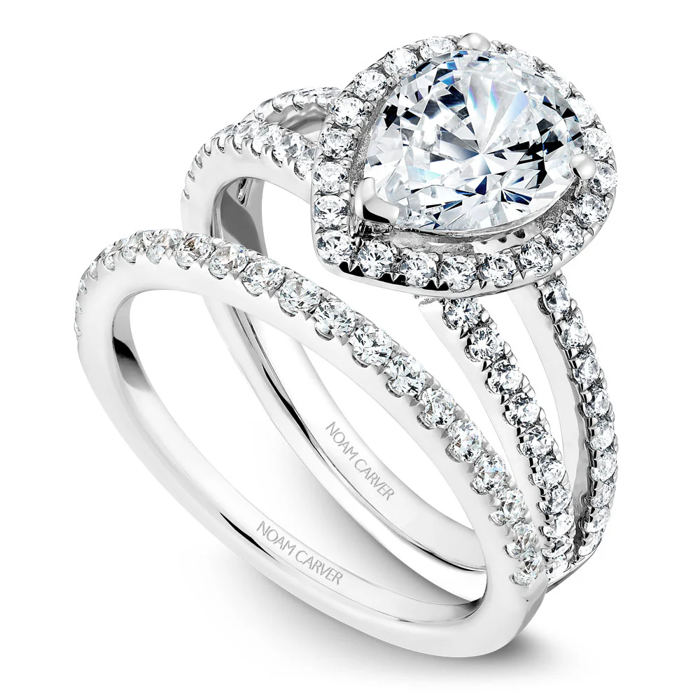 Noam Carver White Gold Split Shank Engagement Ring Setting (0.63 CTW) - Image 4