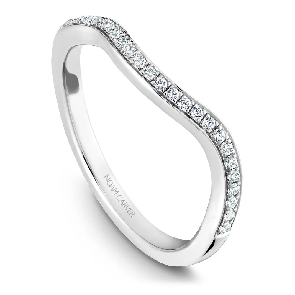 Noam Carver White Gold Square Halo Diamond Engagement Ring Setting (0.26 CTW) - Image 5