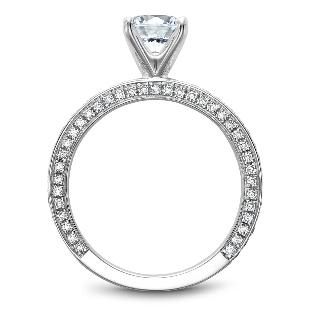 Noam Carver White Gold Vintage Diamond Engagement Ring Setting (0.64 CTW) - Image 3
