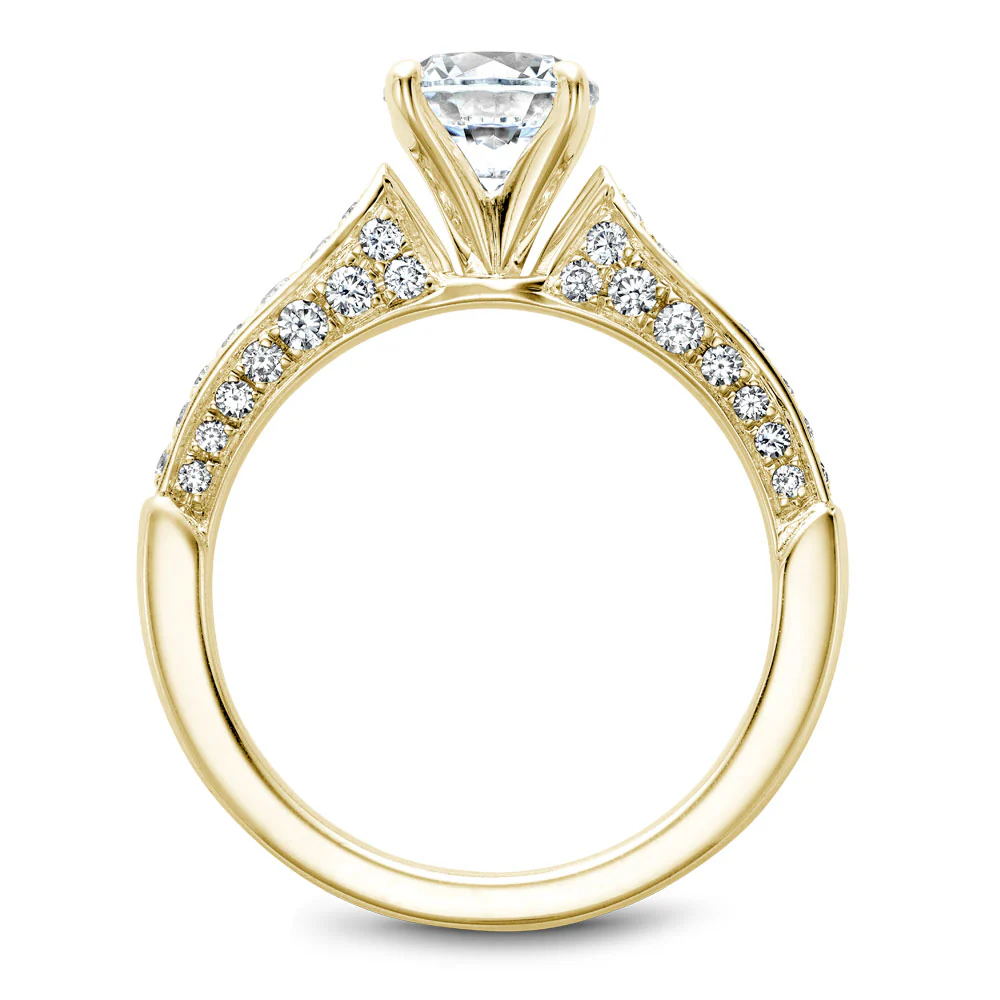 Noam Carver Yellow Gold 3-sided Channel Set Diamond Engagement Ring Setting (0.55 CTW) - Image 3