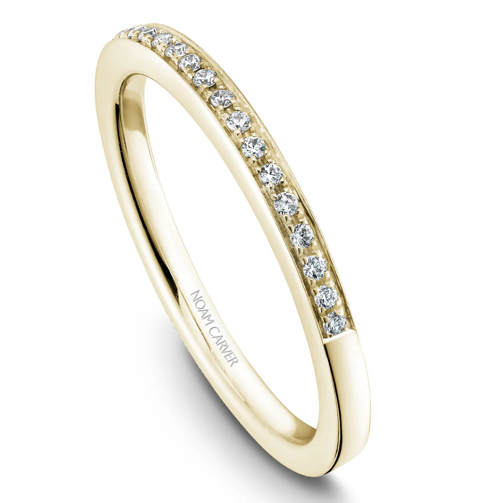 Noam Carver Yellow Gold 3-sided Channel Set Diamond Engagement Ring Setting (0.55 CTW) - Image 5