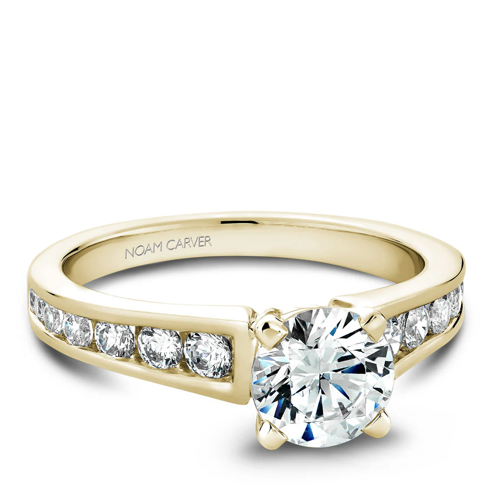Noam Carver Yellow Gold Channel Set Diamond Engagement Ring Setting (0.51 CTW) - Image 2