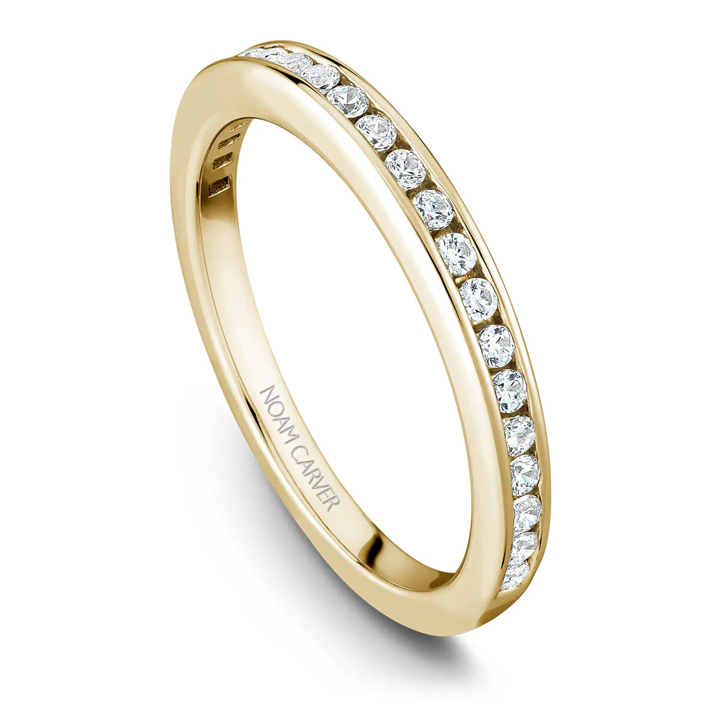 Noam Carver Yellow Gold Channel Set Diamond Engagement Ring Setting (0.51 CTW) - Image 4