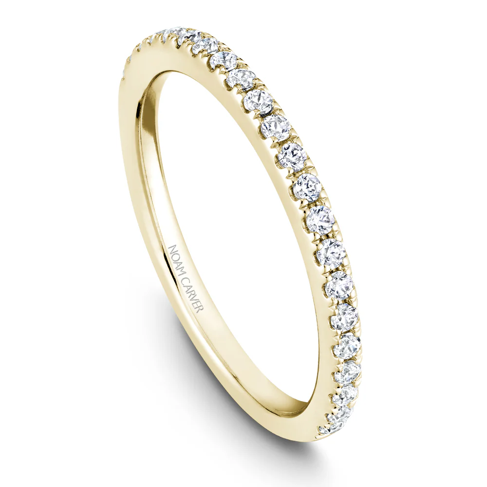 Noam Carver Yellow Gold Cushion Diamond Engagement Ring Setting with Halo (0.38 CTW) - Image 5
