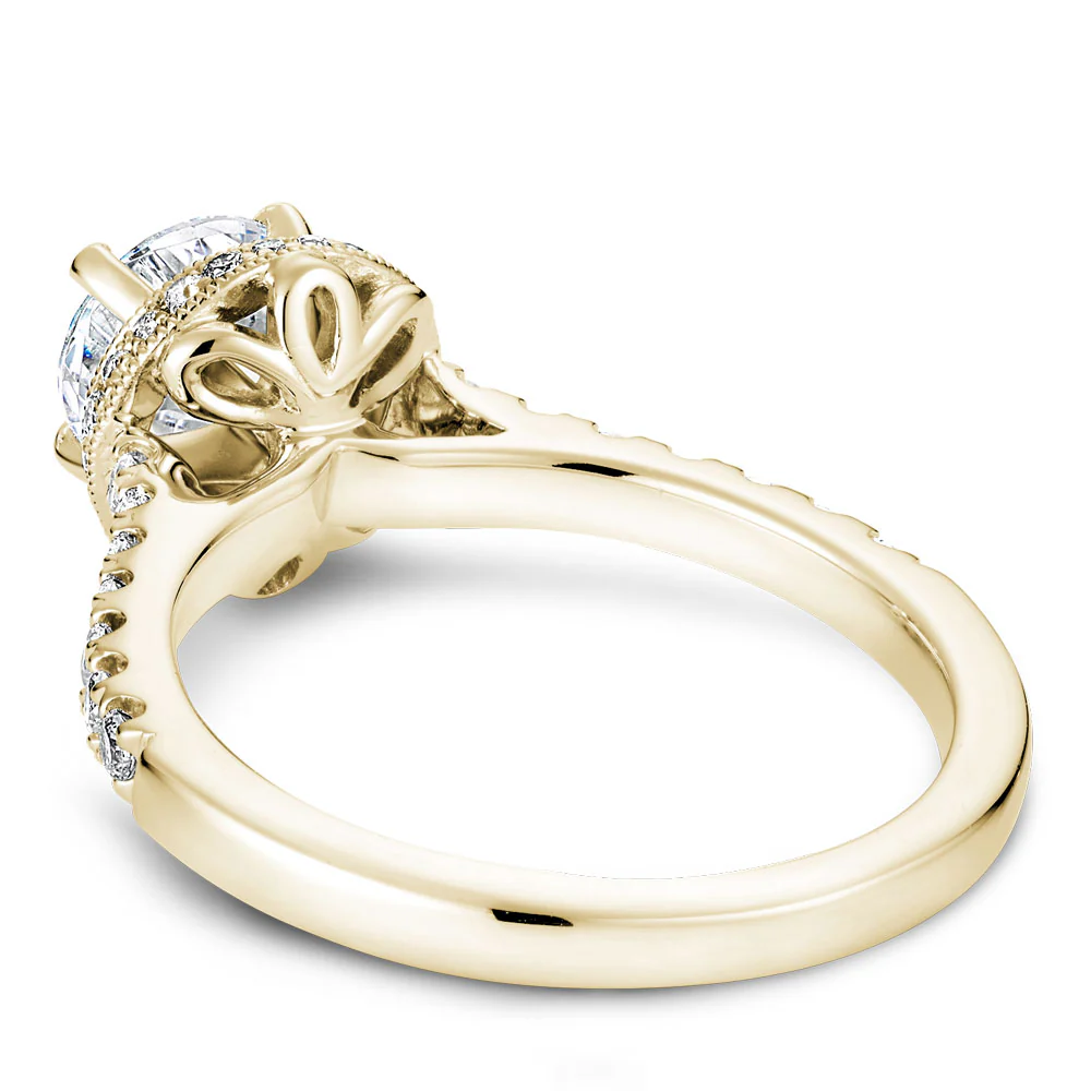 Noam Carver Yellow Gold Diamond Engagement Ring Setting with Halo (0.33 CTW) - Image 3