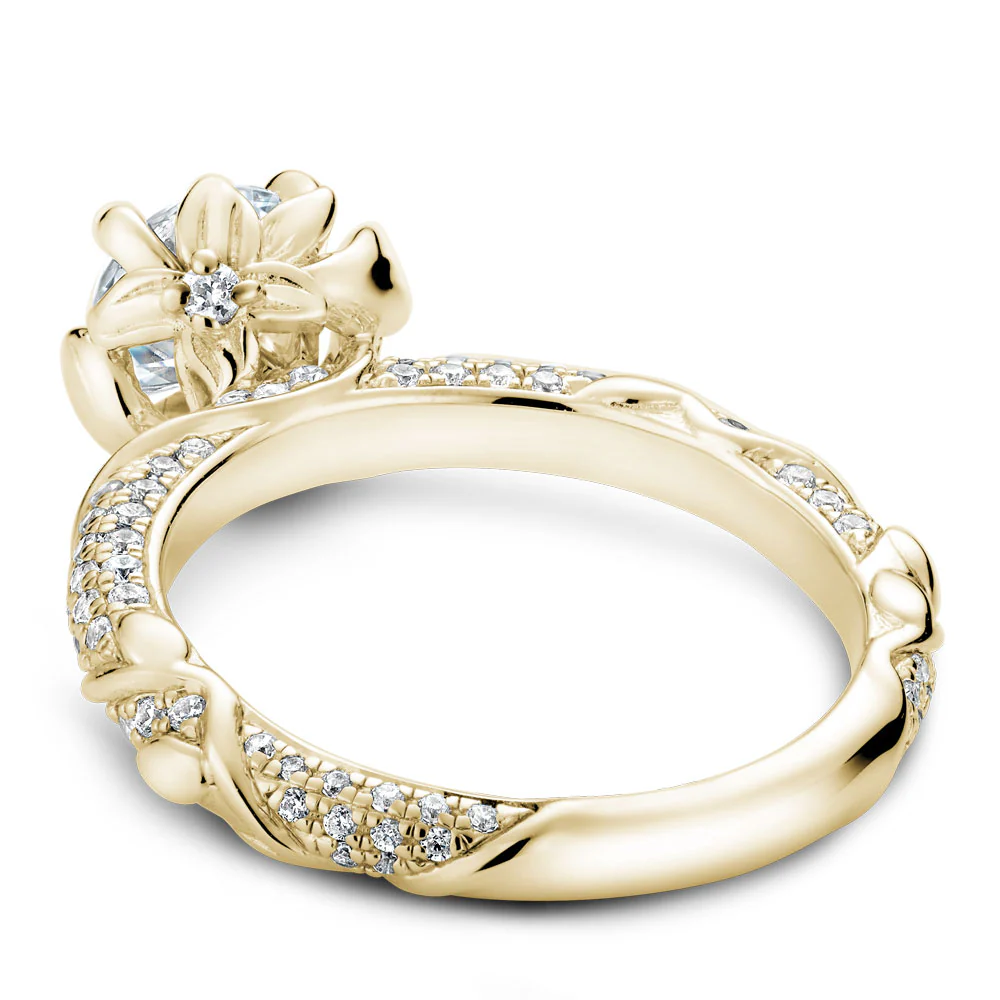 Noam Carver Yellow Gold Engagement Ring Setting with Woven Gold and Diamonds (0.50 CTW) - Image 3