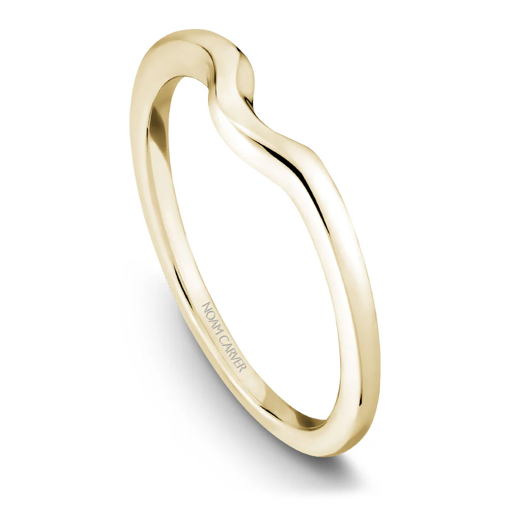 Noam Carver Yellow Gold Solitaire Engagement Ring Setting with Diamond Centerpiece (0.14 CTW) - Image 4