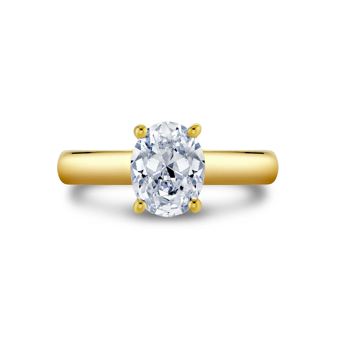Oval Cut Solitaire Hidden Halo Engagement Ring - Briar