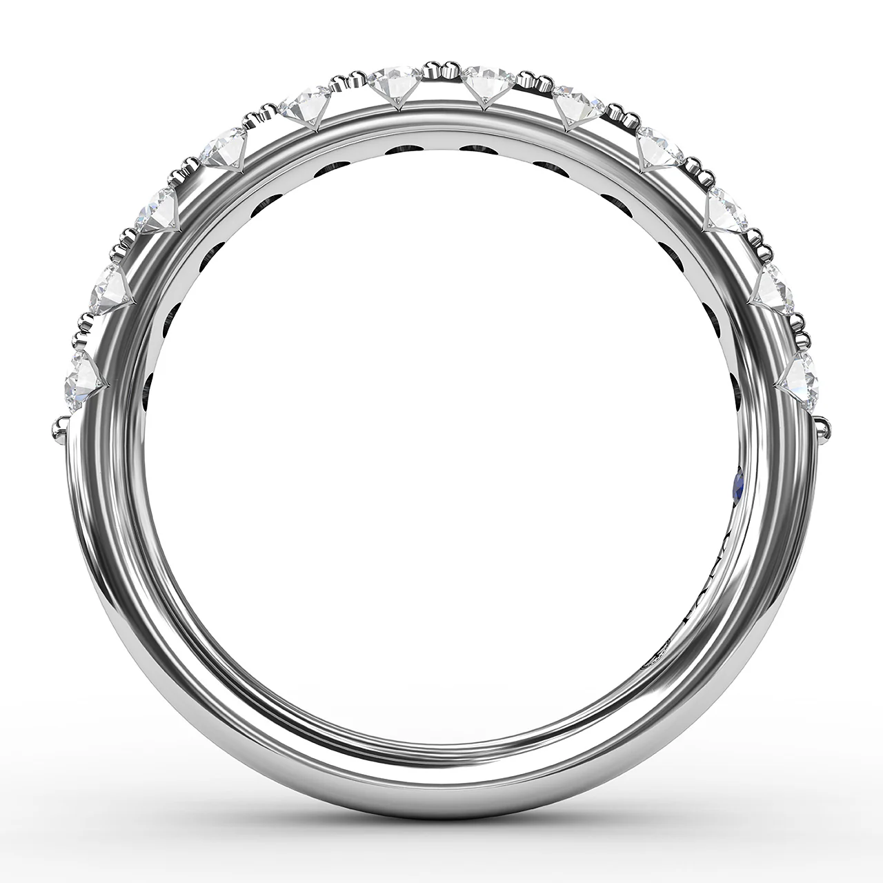 FANA 0.66CTW Pave ½ Way Diamond Wedding/Anniversary Band - Image 2