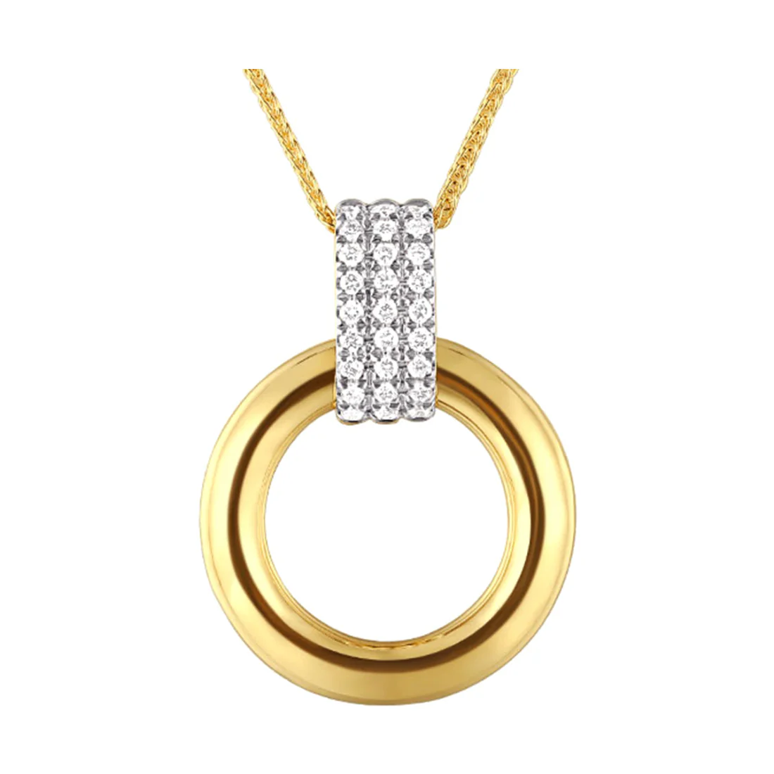 14Kt Yellow Gold Diamond 1/10Ctw Pendant