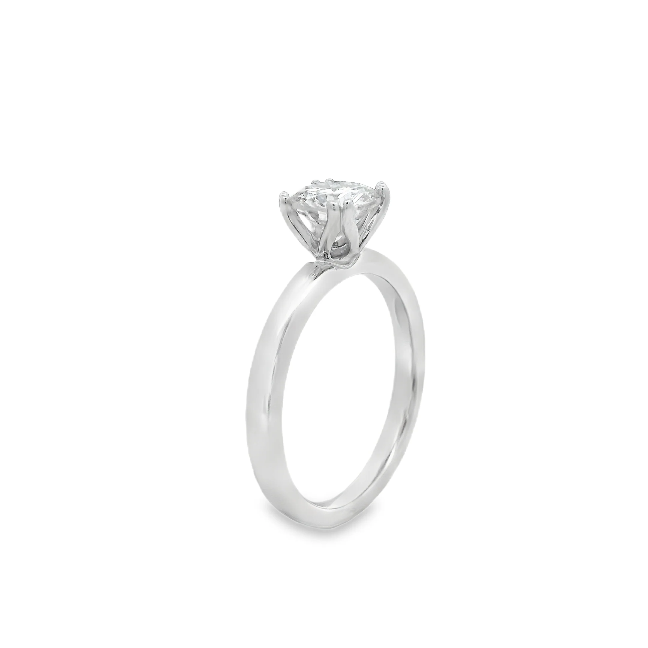 14Kt Tulip Solitaire Perfect Love Engagement Ring - Image 2