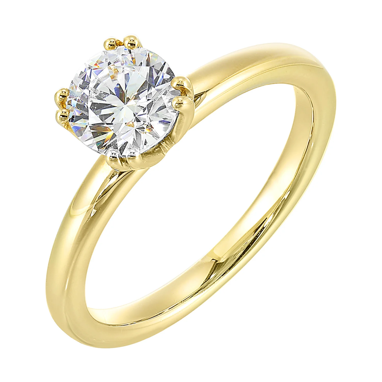 14Kt Tulip Solitaire Perfect Love Engagement Ring - Image 3