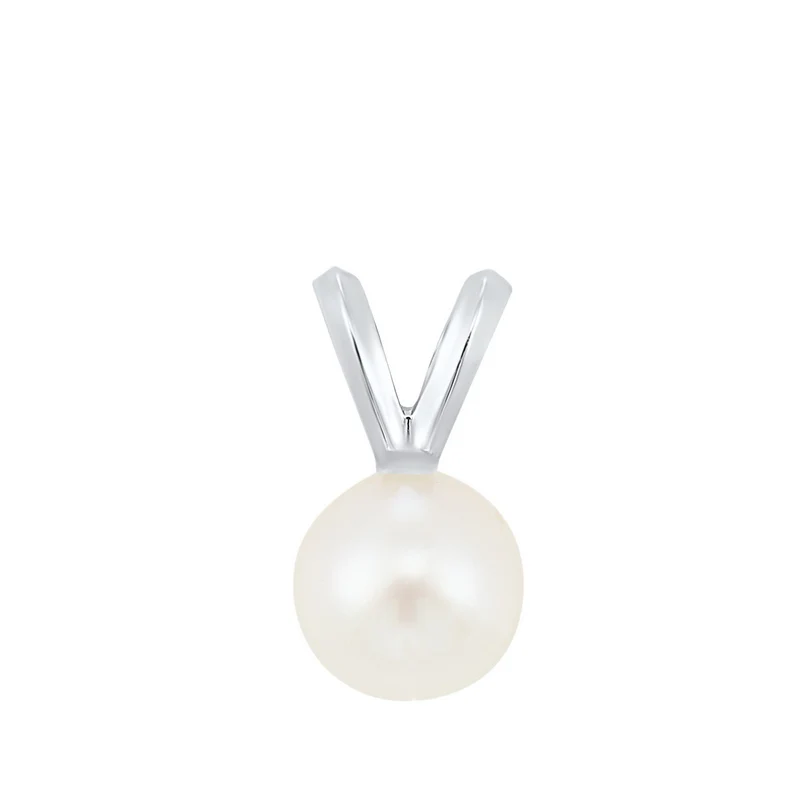 14K White Gold Cultured Pearl Necklace