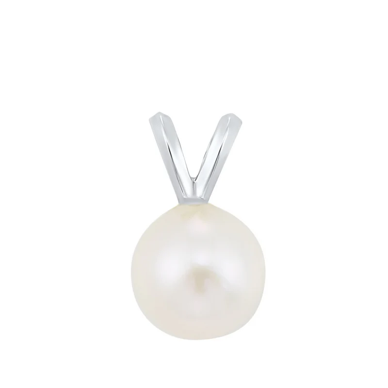 14K White Gold Cultured Pearl Necklace