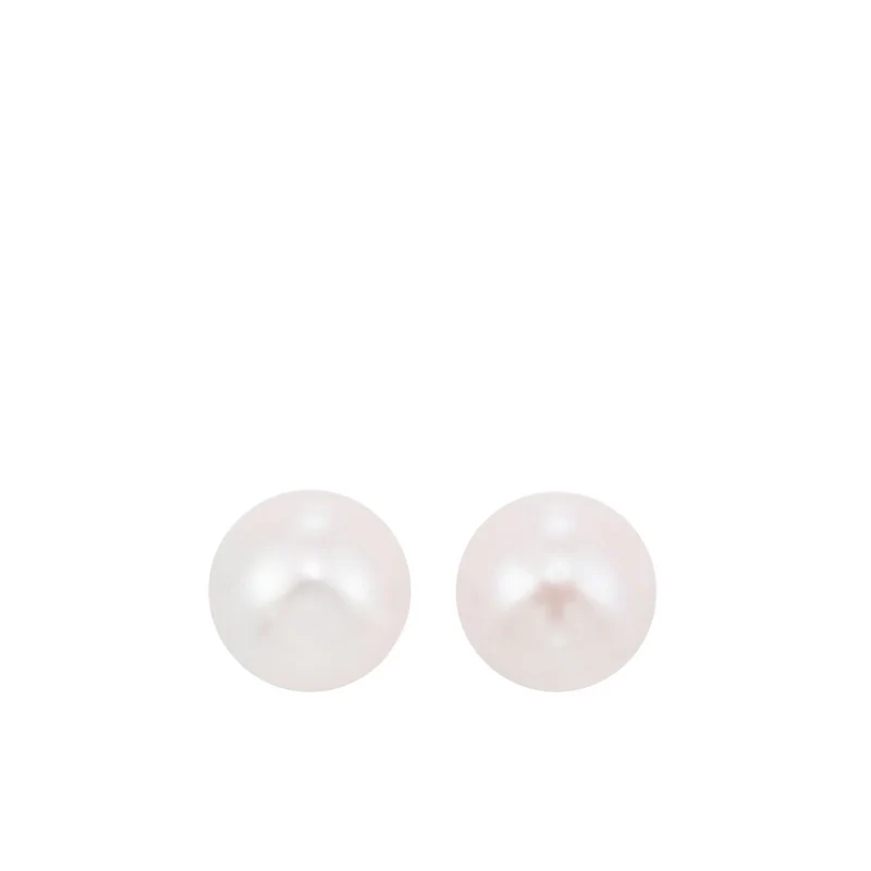14K White Gold Cultured Pearl Earrings