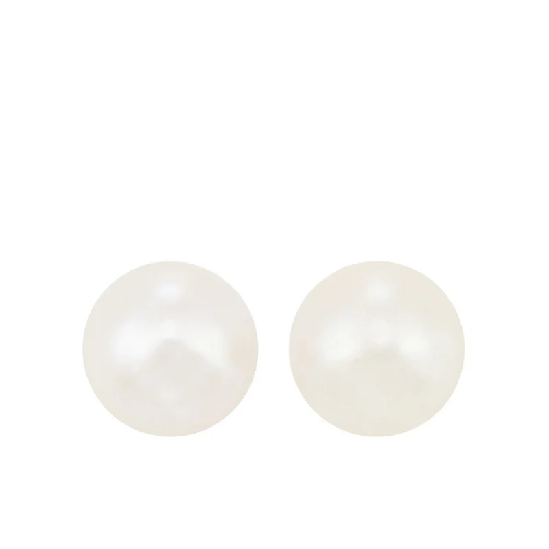 14K White Gold Cultured Pearl Earrings