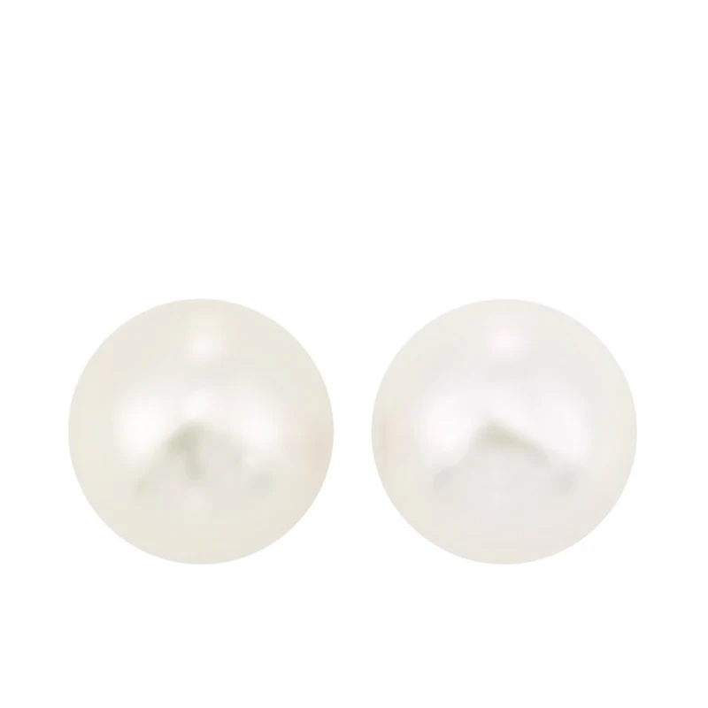14K White Gold Cultured Pearl Earrings