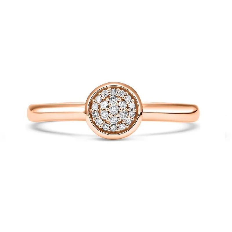 14K Rose Gold Mix Prong Diamond Band 1/12CT