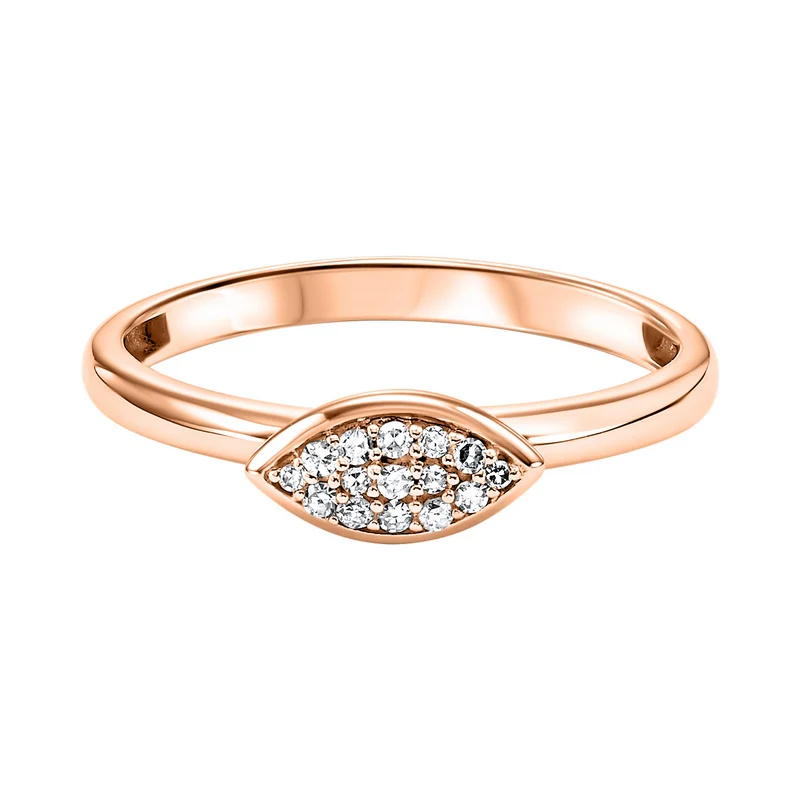10K Mix Prong Diamond Band 1/12CT