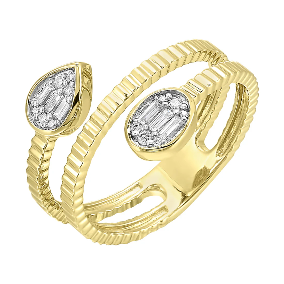 14Kt Yellow Gold Diamond 1/6Ctw Ring