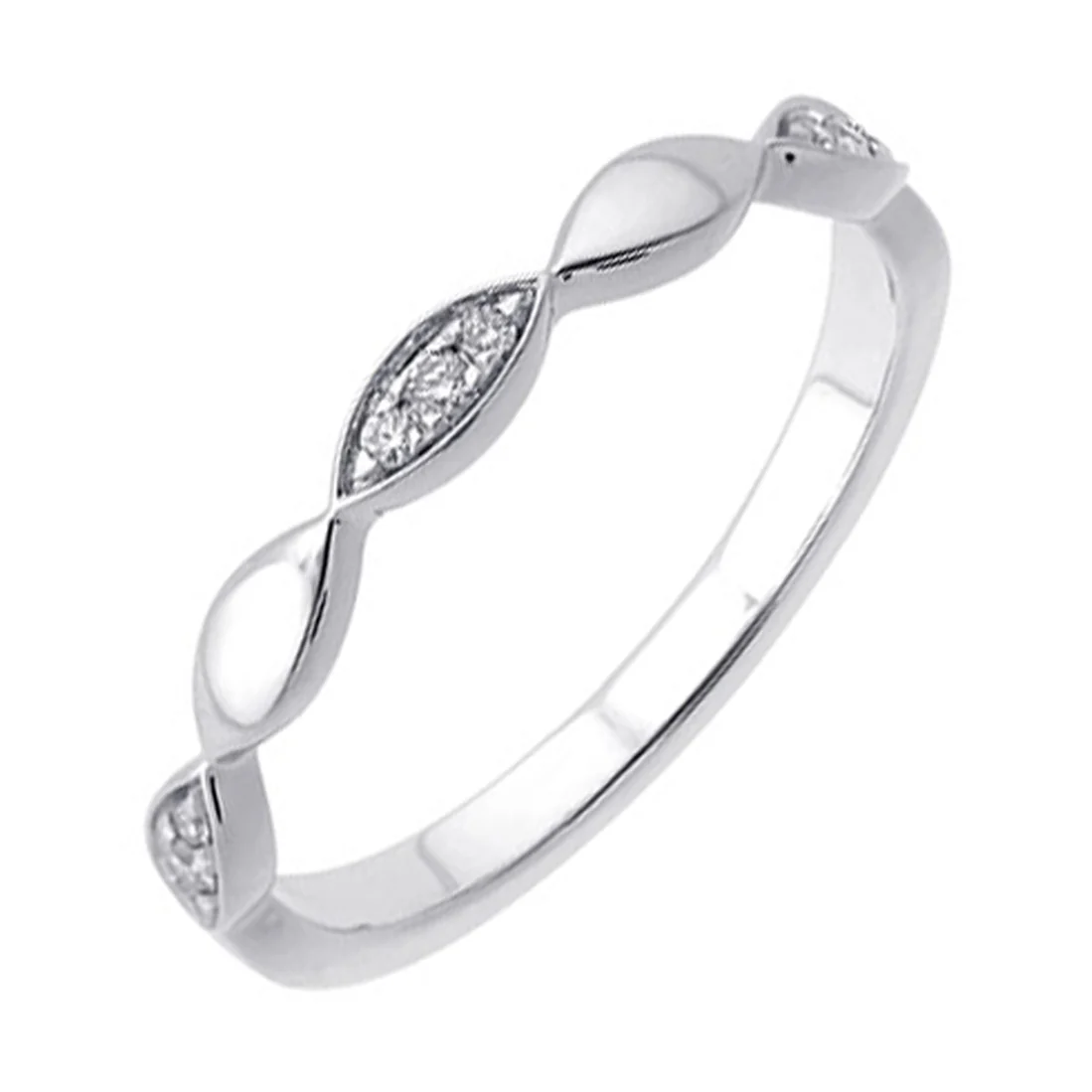 14Kt White Gold Diamond 1/20Ctw Ring