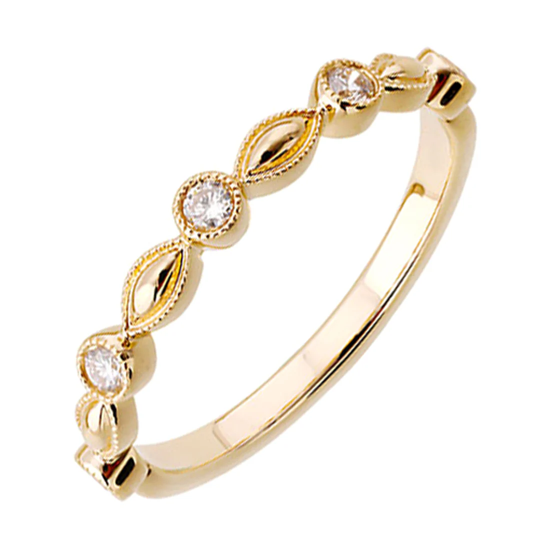 14Kt Yellow Gold Diamond 1/7Ctw Ring