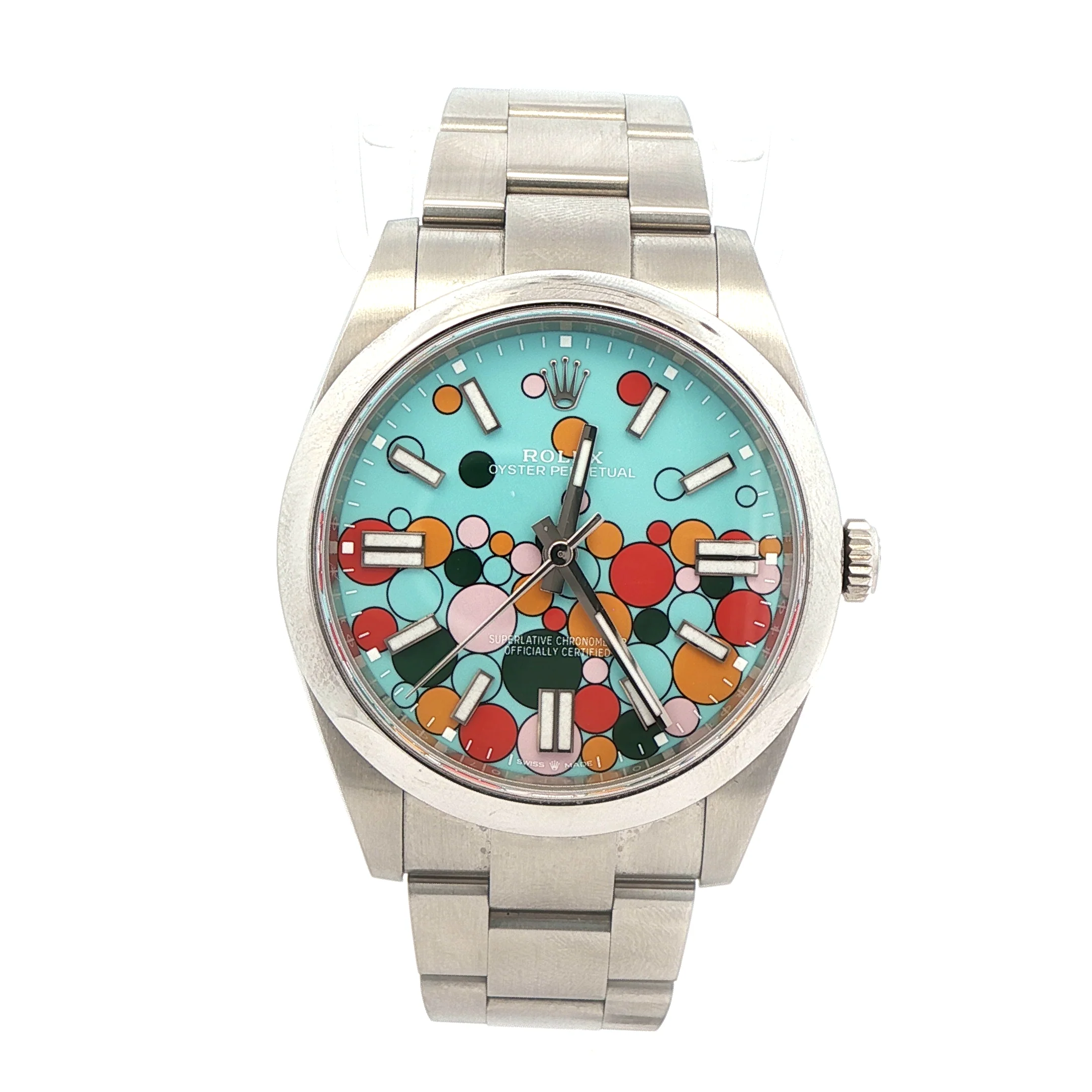 Rolex 124300 Oyster Perpetual with Multicolor Bubble Motif 41mm (Pre-Owned)