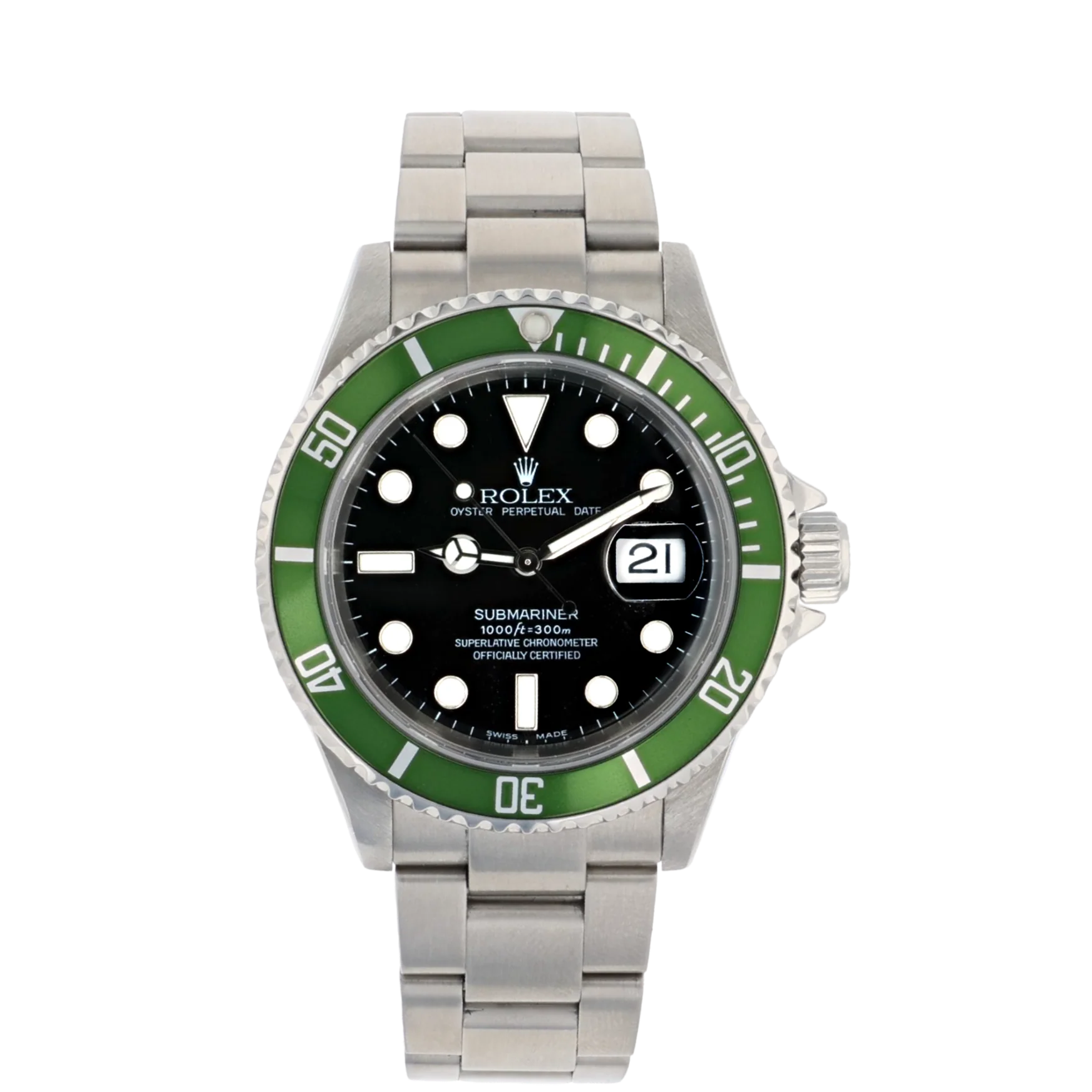 Rolex 16610LV Submariner "Kermit" 40mm (Pre-owned)
