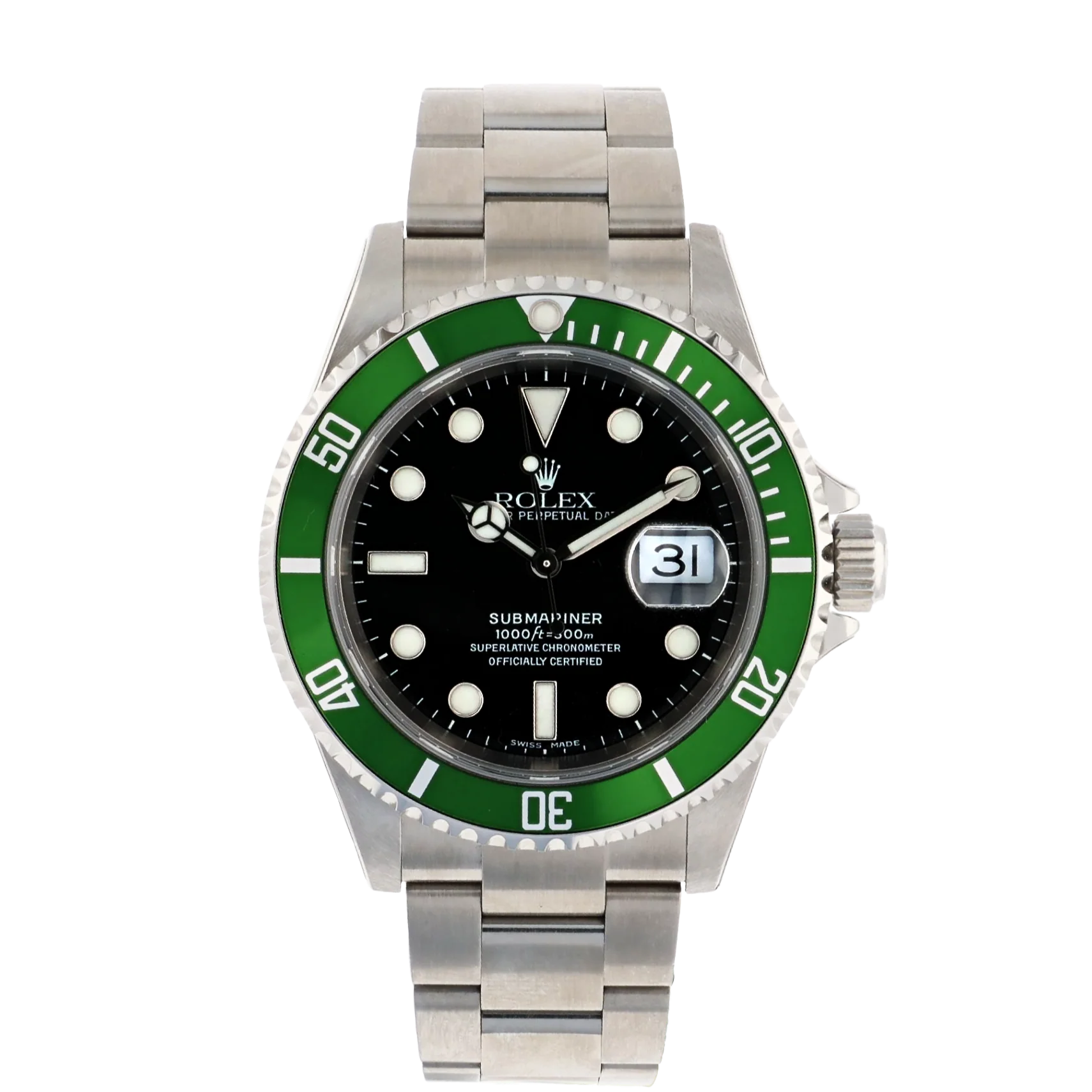 Rolex 16610LV Submariner "Kermit" 40mm (Pre-owned)