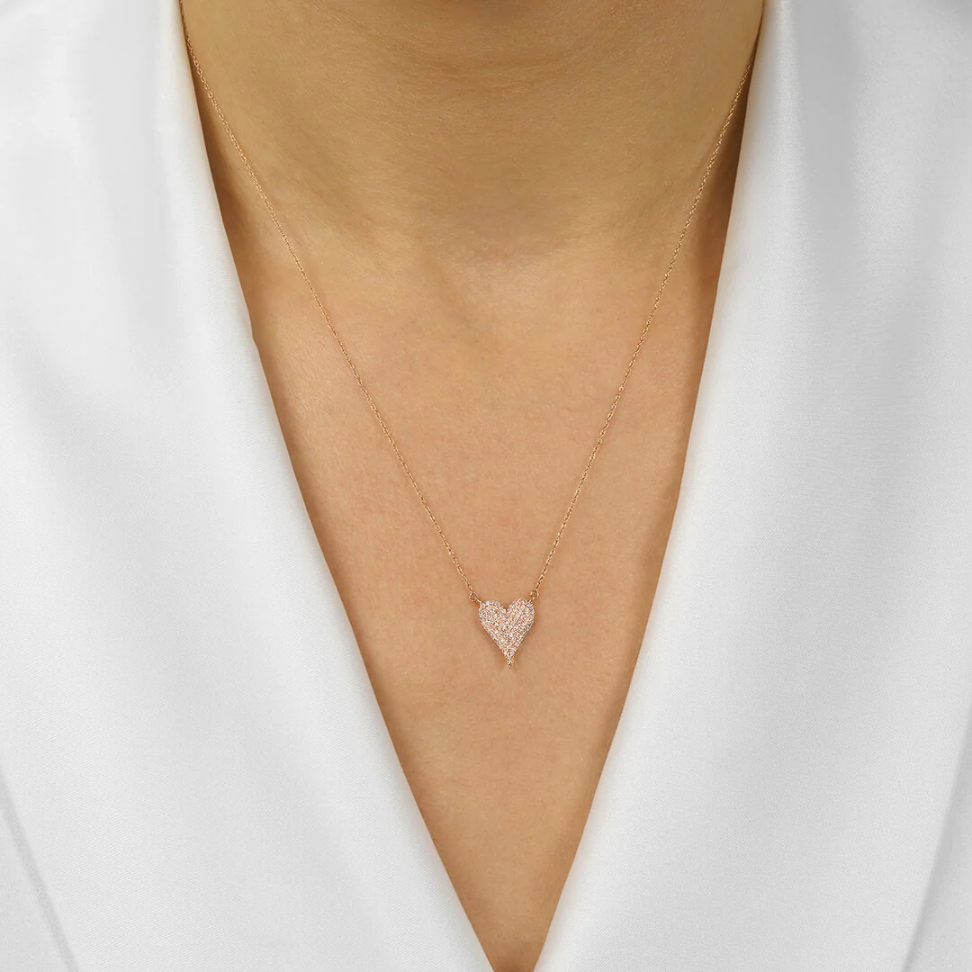 Rose Gold Heart Pendant - Image 2